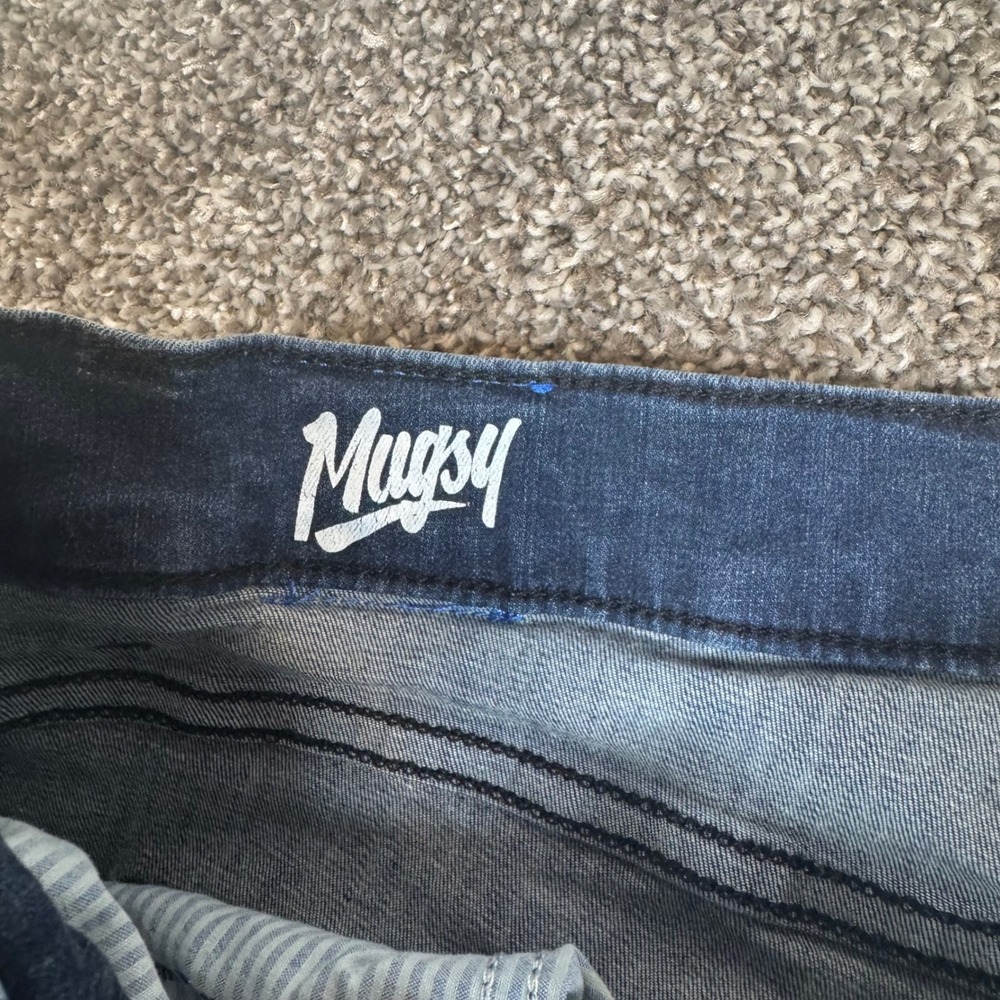 Mugsy Studio Blues Mens Slim Straight Dark Wash Stretch Jeans 40x30 FLX3NSB - Picture 3 of 10